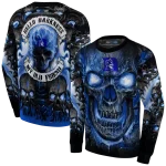 duke blue devils demonic skull blue black hoodie best selling