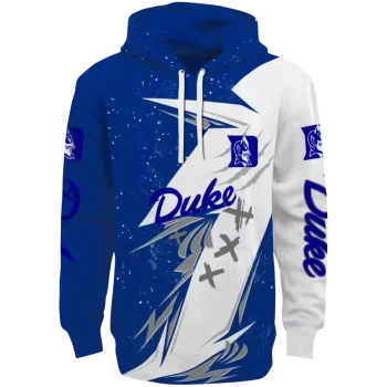 duke blue devils dynamic slash blue white hoodie best selling