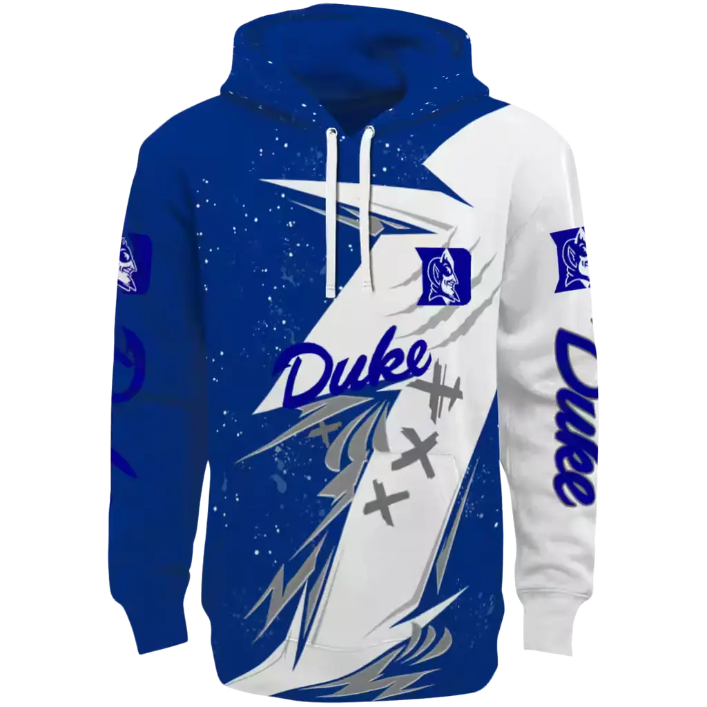 duke blue devils dynamic slash blue white hoodie best selling duke blue devils dynamic slash blue white hoodie best selling