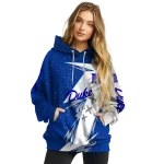 duke blue devils dynamic slash blue white hoodie best selling