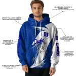 duke blue devils dynamic slash blue white hoodie best selling