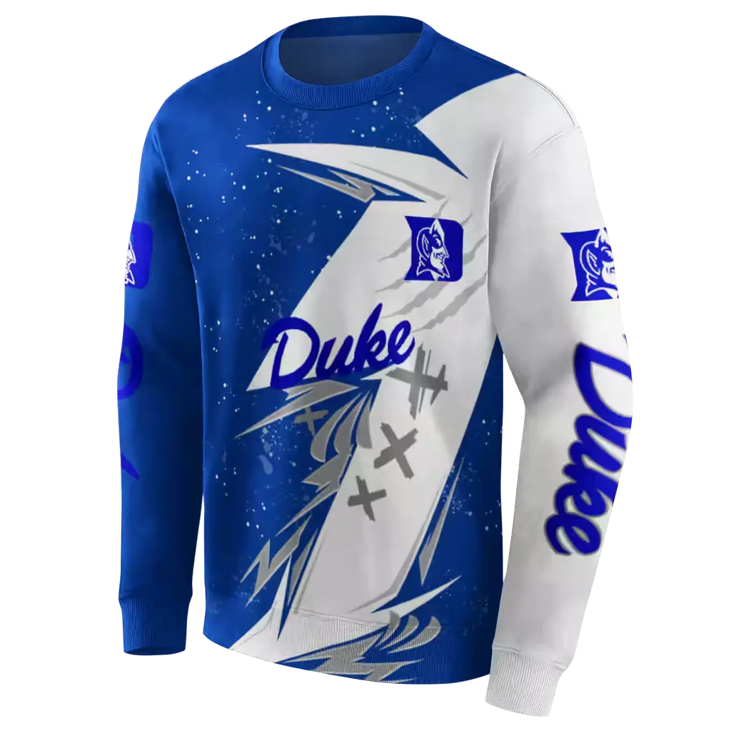 duke blue devils dynamic slash blue white hoodie new arrival duke blue devils dynamic slash blue white hoodie new arrival