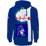 duke blue devils football heartbeat blue hoodie best selling