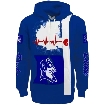 duke blue devils football heartbeat blue hoodie best selling