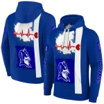 duke blue devils football heartbeat blue hoodie best selling