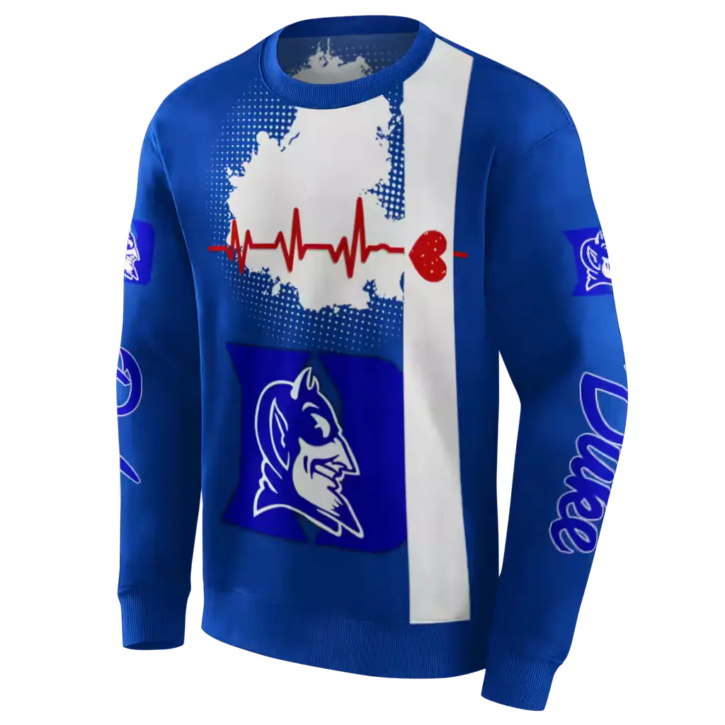 duke blue devils football heartbeat blue hoodie new arrival duke blue devils football heartbeat blue hoodie new arrival