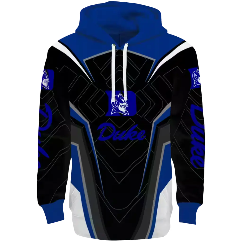 duke blue devils futuristic pattern blue black hoodie best selling duke blue devils futuristic pattern blue black hoodie best selling