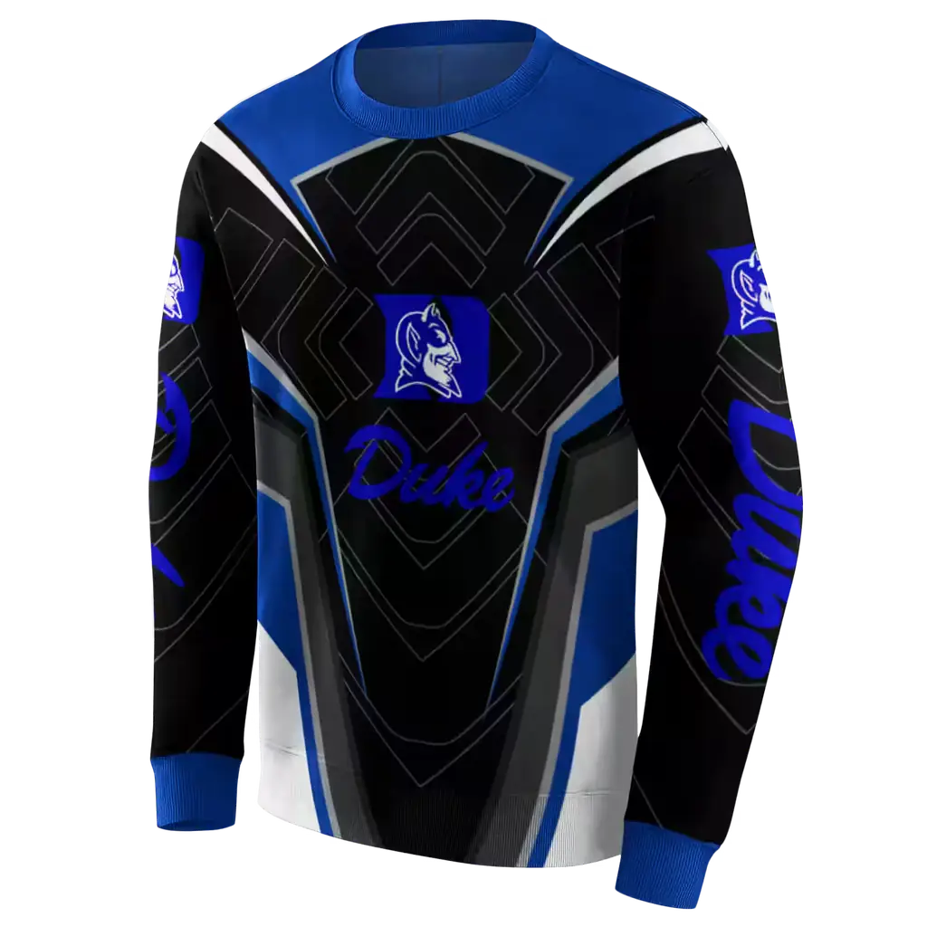 duke blue devils futuristic pattern blue black hoodie new arrival duke blue devils futuristic pattern blue black hoodie new arrival