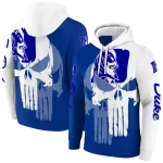 duke blue devils graphic punisher blue white hoodie best selling
