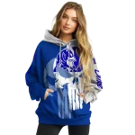 duke blue devils graphic punisher blue white hoodie best selling