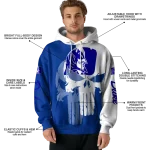 duke blue devils graphic punisher blue white hoodie best selling