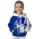 duke blue devils graphic punisher blue white hoodie best selling