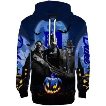 duke blue devils halloween vibes blue black hoodie best selling