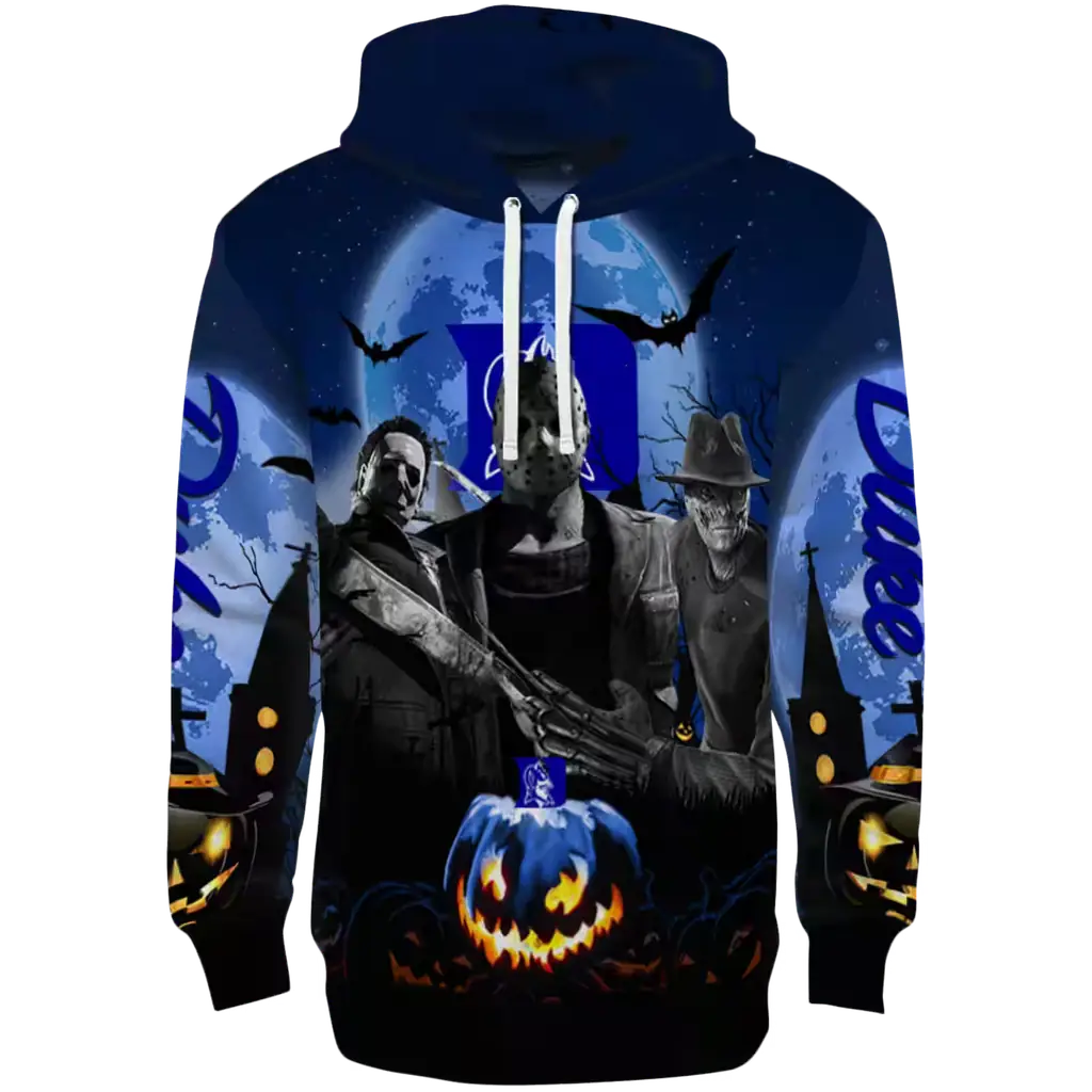 duke blue devils halloween vibes blue black hoodie best selling duke blue devils halloween vibes blue black hoodie best selling