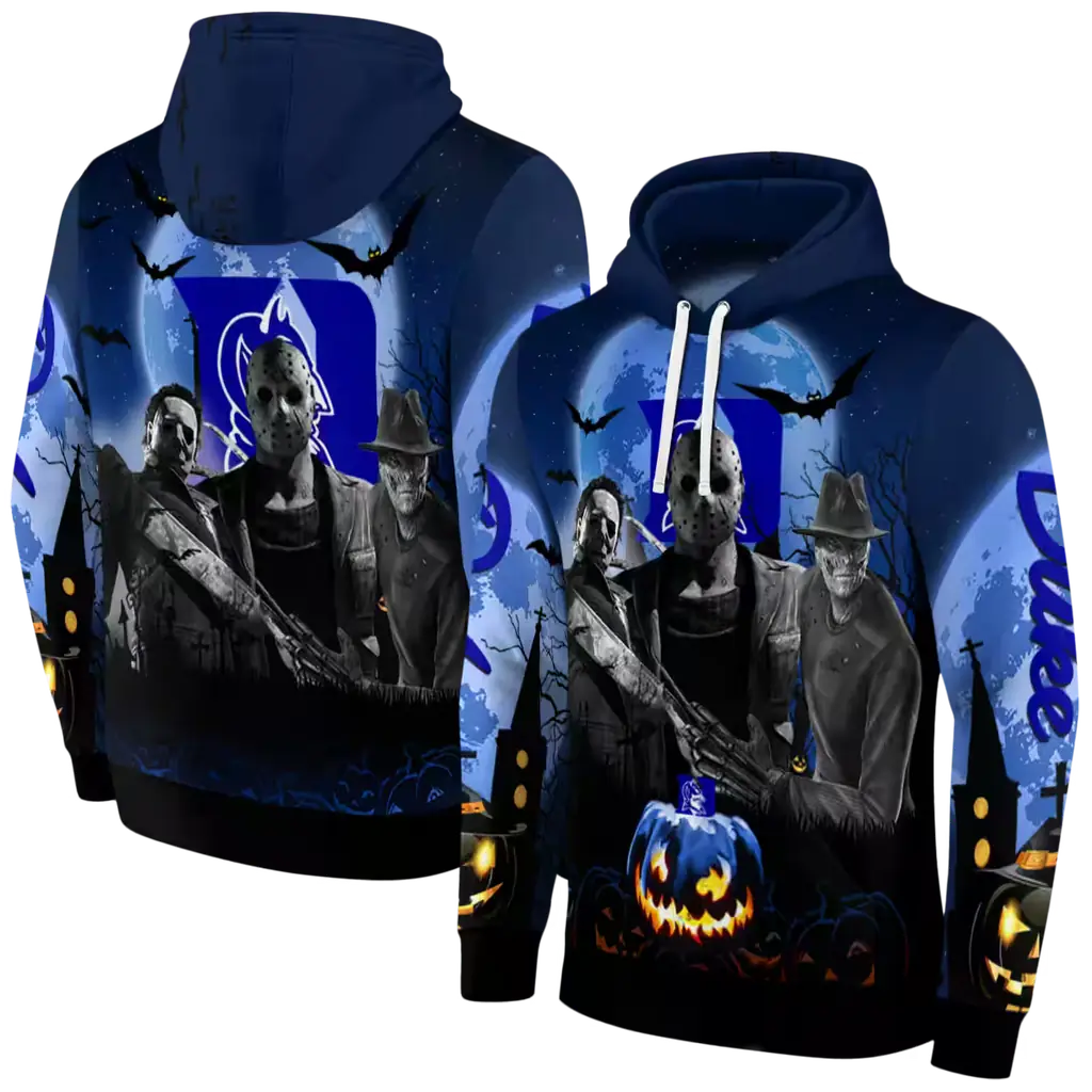 duke blue devils halloween vibes blue black hoodie fashion forward duke blue devils halloween vibes blue black hoodie fashion forward