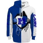 duke blue devils heartbeat graphic blue hoodie best selling