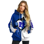duke blue devils heartbeat graphic blue hoodie best selling