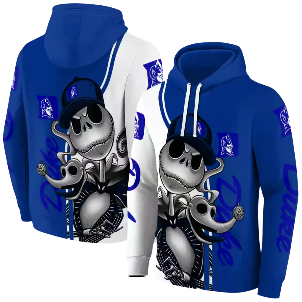 duke blue devils jack skellington blue hoodie fashion forward duke blue devils jack skellington blue hoodie fashion forward