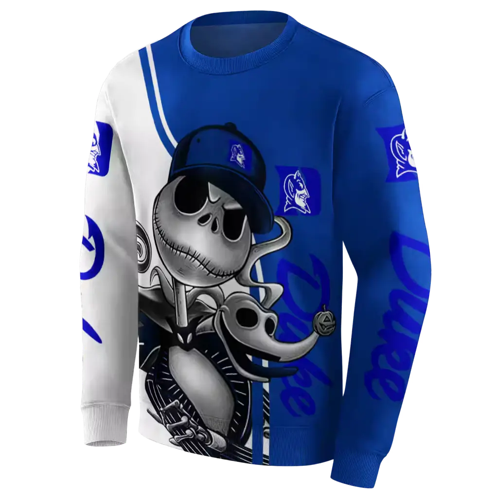 duke blue devils jack skellington blue hoodie new arrival duke blue devils jack skellington blue hoodie new arrival