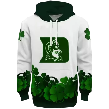 duke blue devils lucky motif white green hoodie best selling