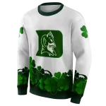 duke blue devils lucky motif white green hoodie best selling
