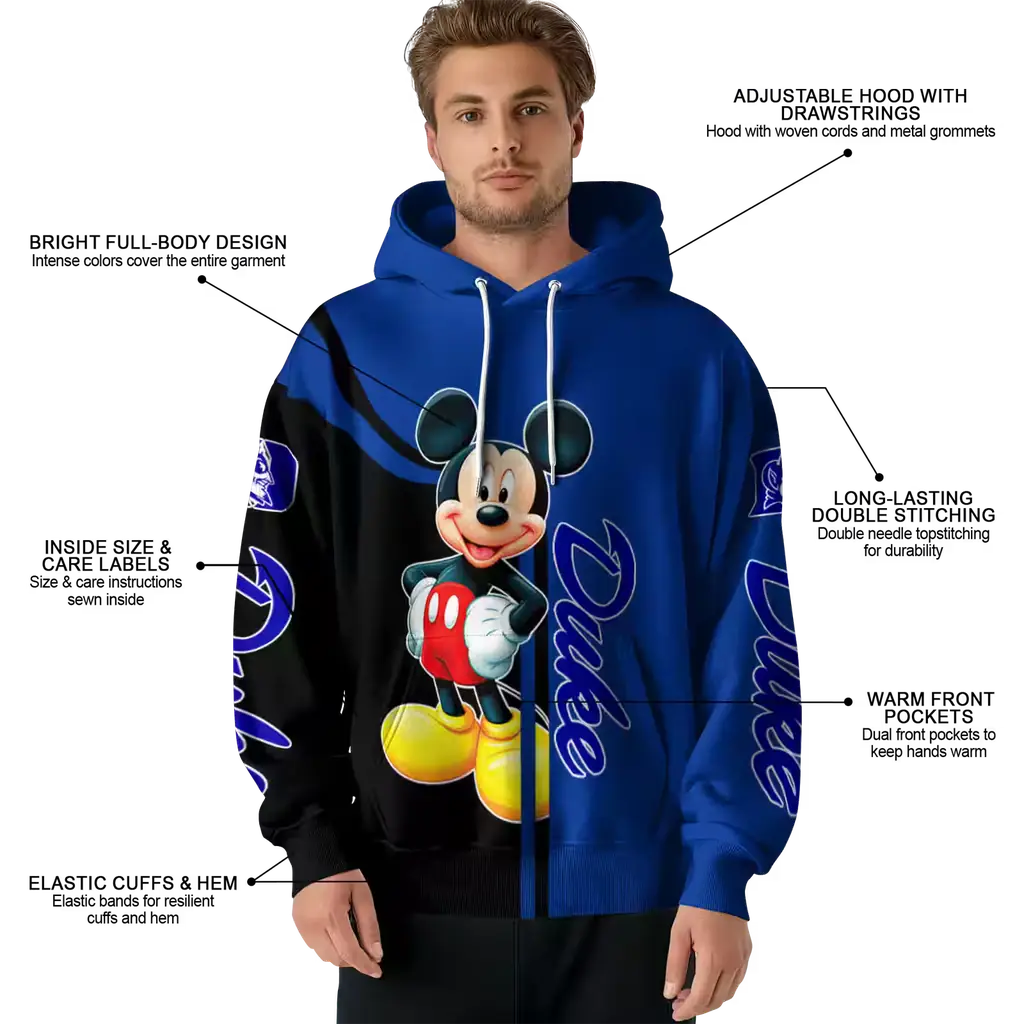 duke blue devils mickey mouse blue black hoodie latest model duke blue devils mickey mouse blue black hoodie latest model