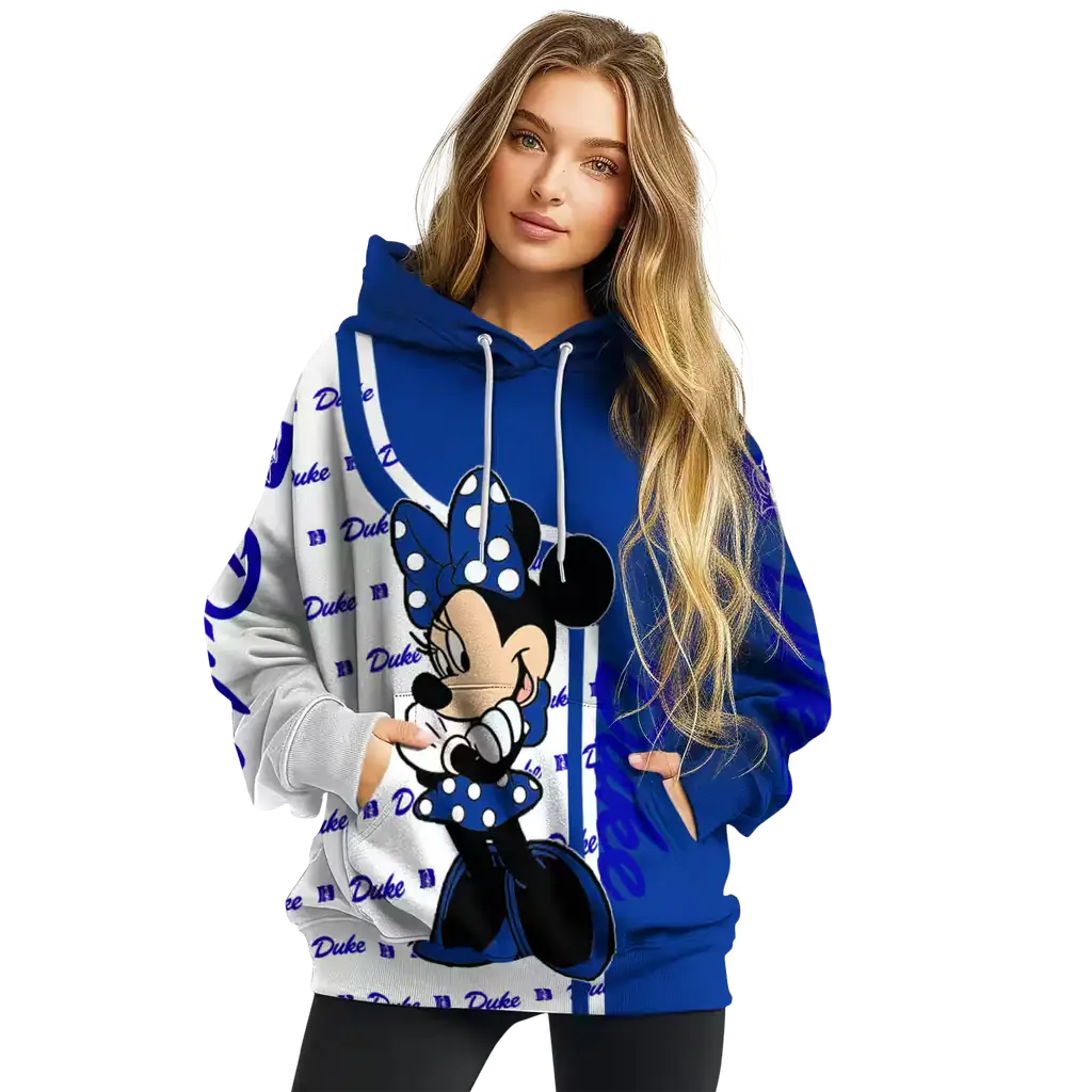 duke blue devils minnie mouse blue hoodie high quality duke blue devils minnie mouse blue hoodie high quality