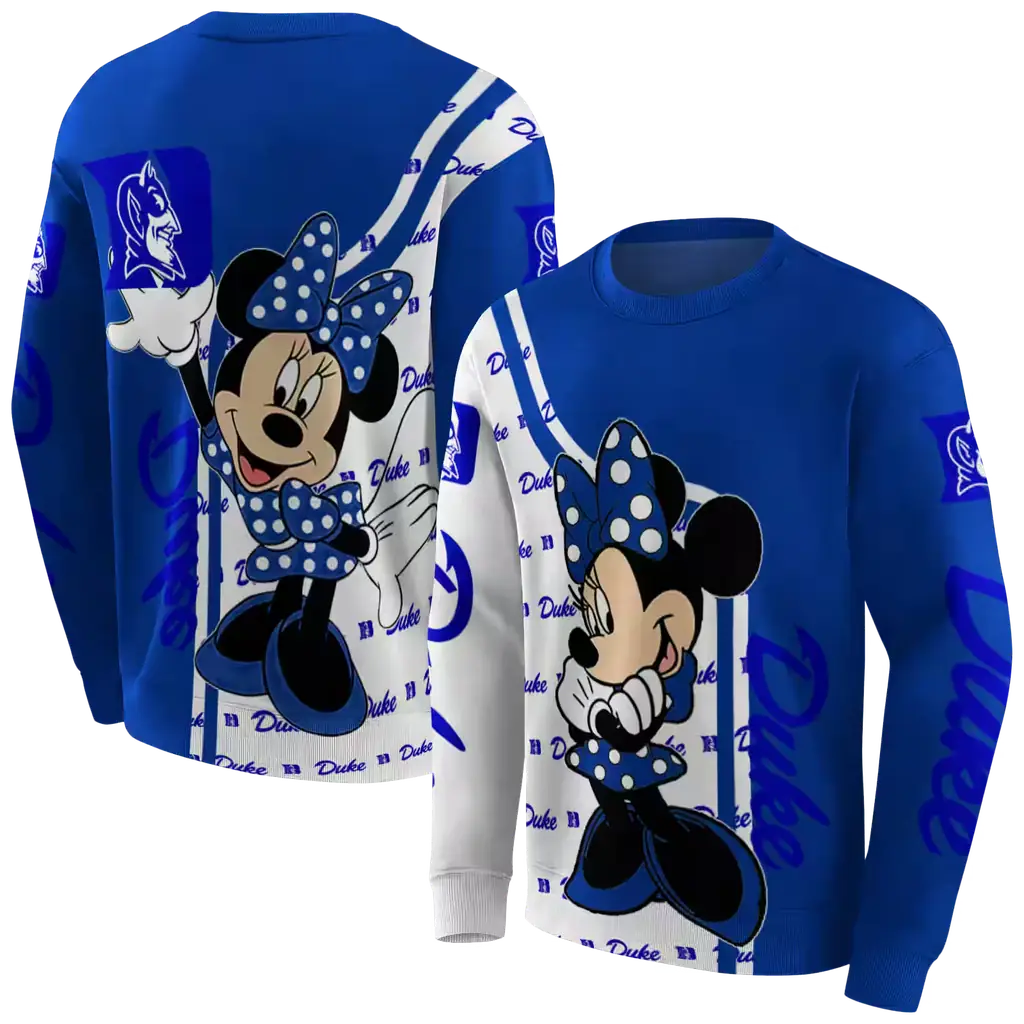 duke blue devils minnie mouse blue hoodie premium grade duke blue devils minnie mouse blue hoodie premium grade