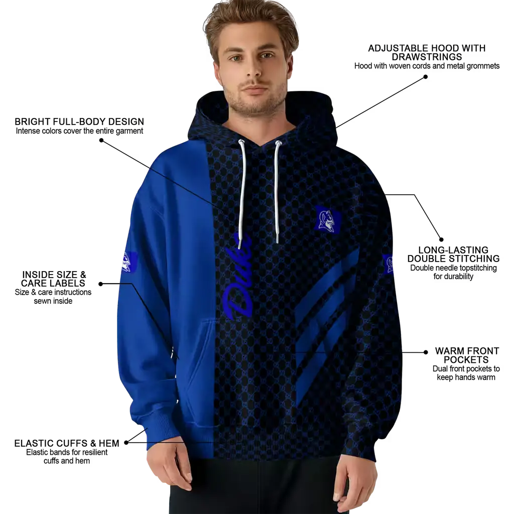 duke blue devils monogram pattern blue hoodie latest model duke blue devils monogram pattern blue hoodie latest model