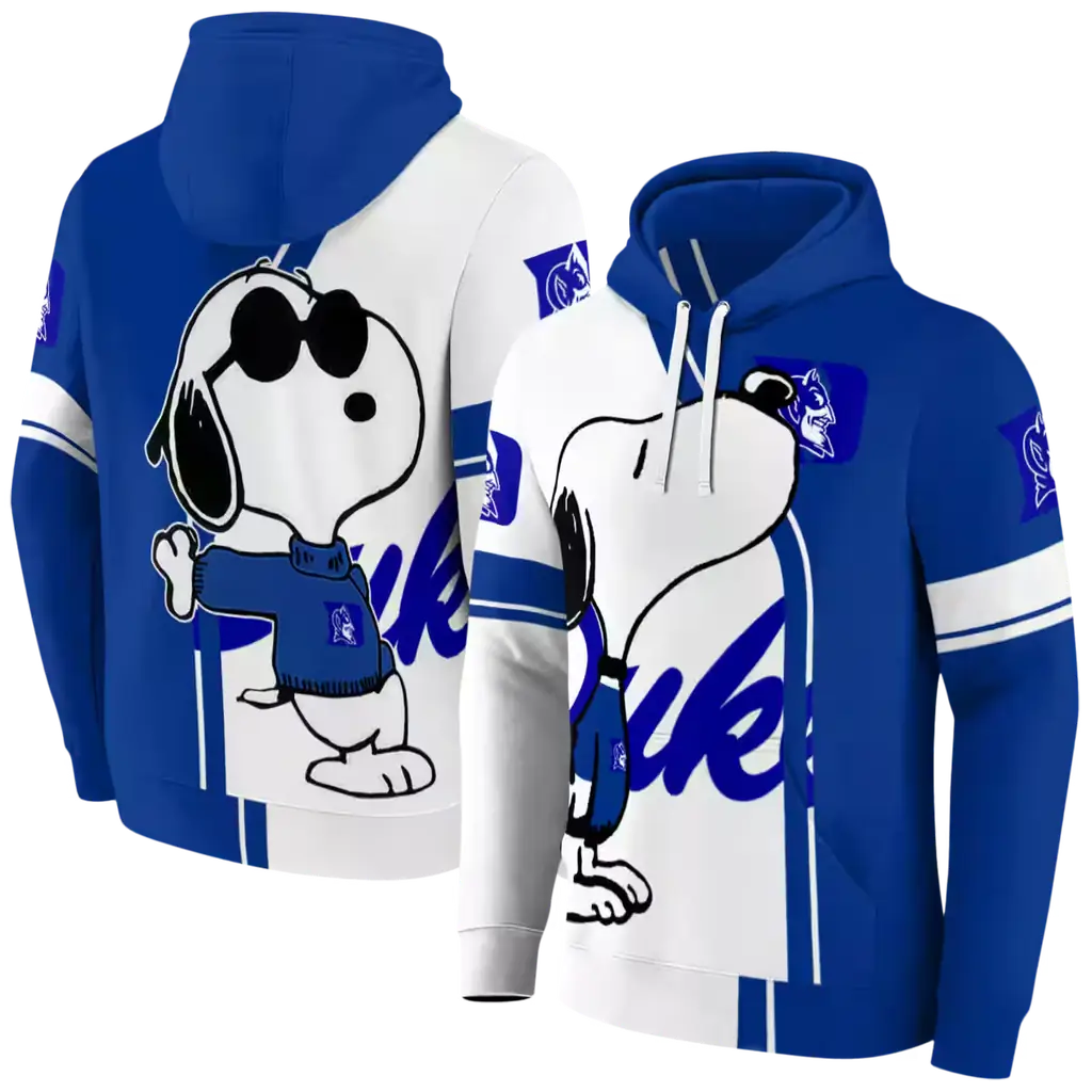 duke blue devils playful snoopy blue hoodie fashion forward duke blue devils playful snoopy blue hoodie fashion forward