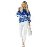 duke blue devils reindeer motif blue hoodie best selling