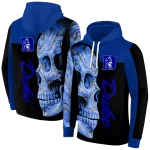 duke blue devils skull motif blue black hoodie best selling