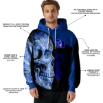 duke blue devils skull motif blue black hoodie best selling