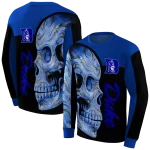 duke blue devils skull motif blue black hoodie best selling