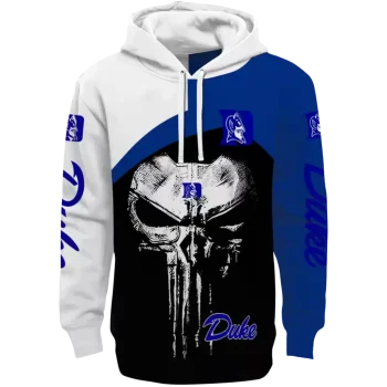 duke blue devils skull punisher white black hoodie best selling
