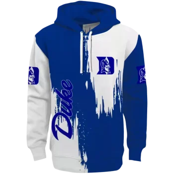 duke blue devils splatter effect blue hoodie best selling