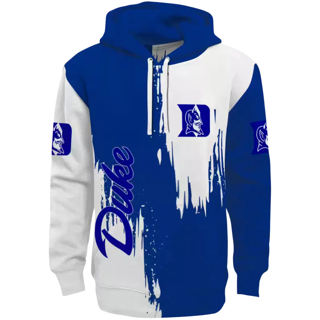 duke blue devils splatter effect blue hoodie best selling duke blue devils splatter effect blue hoodie best selling