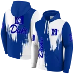 duke blue devils splatter effect blue hoodie best selling