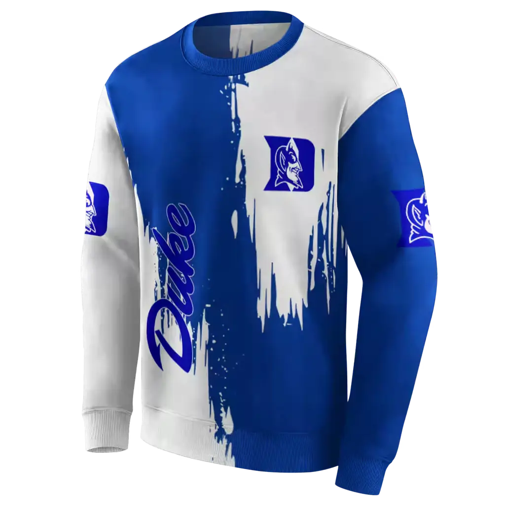 duke blue devils splatter effect blue hoodie new arrival duke blue devils splatter effect blue hoodie new arrival