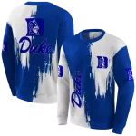 duke blue devils splatter effect blue hoodie best selling