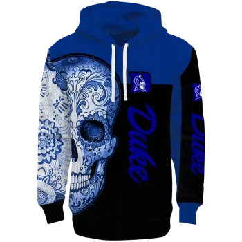 duke blue devils sugar skull blue black hoodie best selling