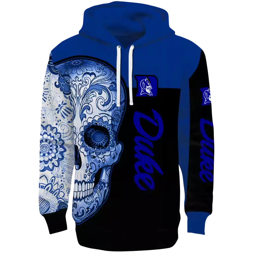duke blue devils sugar skull blue black hoodie best selling duke blue devils sugar skull blue black hoodie best selling