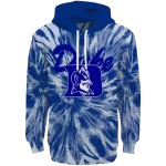duke blue devils tie dye pattern blue hoodie best selling