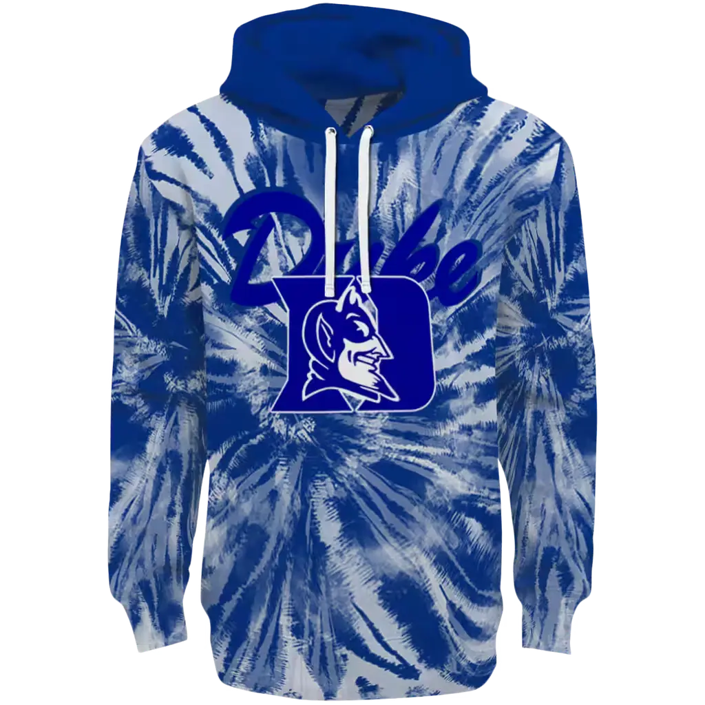 duke blue devils tie dye pattern blue hoodie best selling duke blue devils tie dye pattern blue hoodie best selling