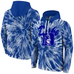 duke blue devils tie dye pattern blue hoodie best selling