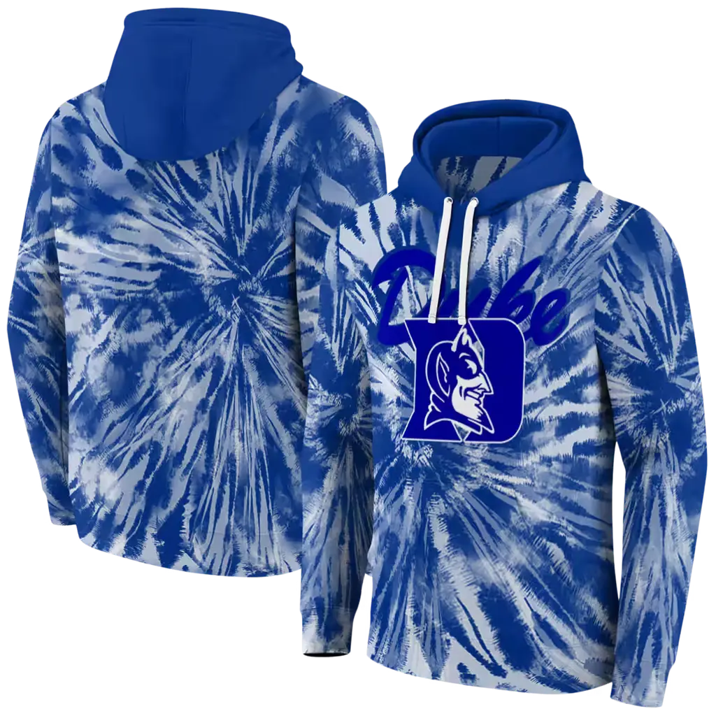 duke blue devils tie dye pattern blue hoodie fashion forward duke blue devils tie dye pattern blue hoodie fashion forward