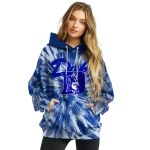 duke blue devils tie dye pattern blue hoodie best selling