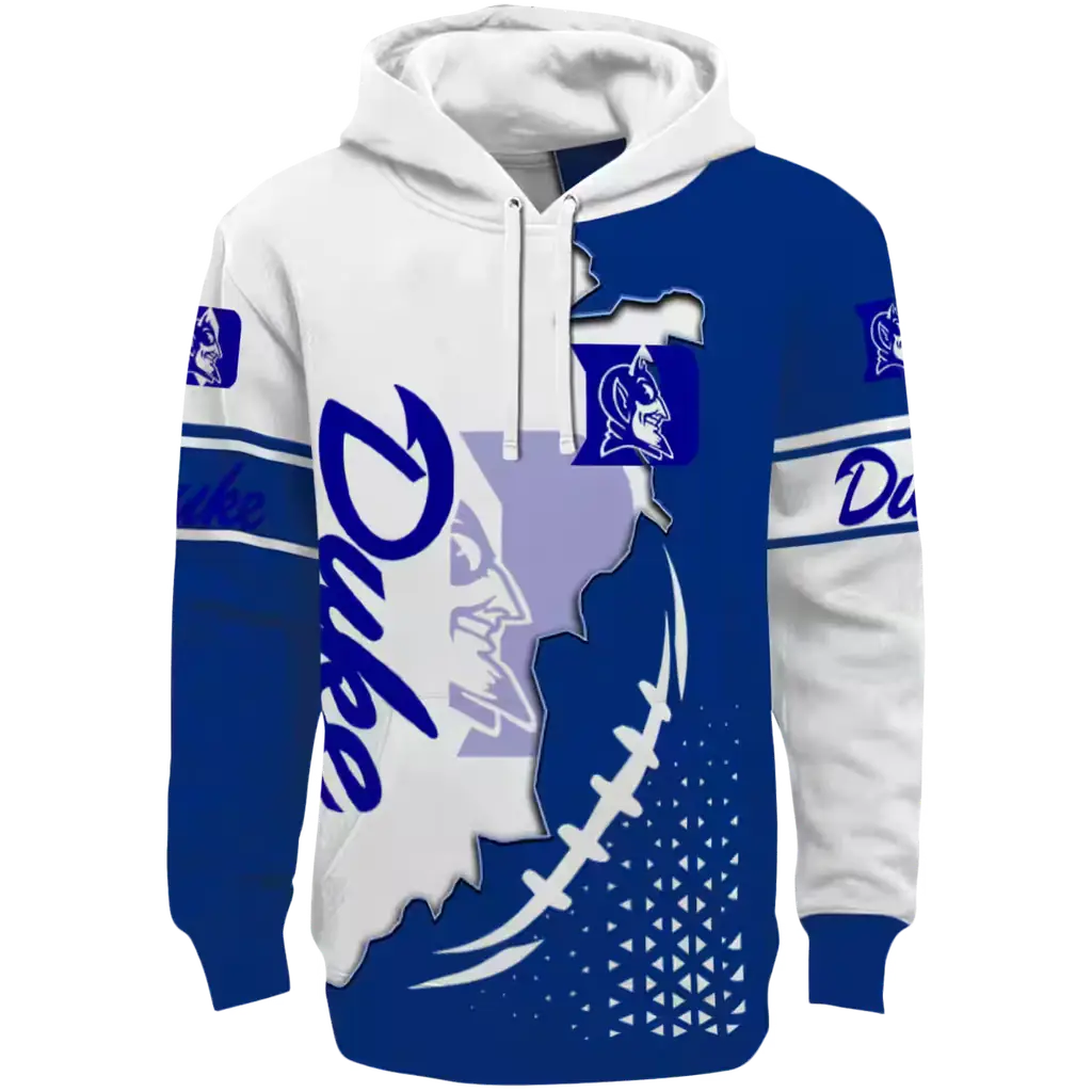 duke blue devils triangular pattern blue white hoodie best selling duke blue devils triangular pattern blue white hoodie best selling