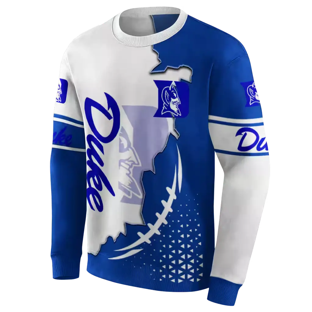 duke blue devils triangular pattern blue white hoodie new arrival duke blue devils triangular pattern blue white hoodie new arrival