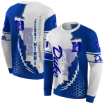 duke blue devils triangular pattern blue white hoodie best selling